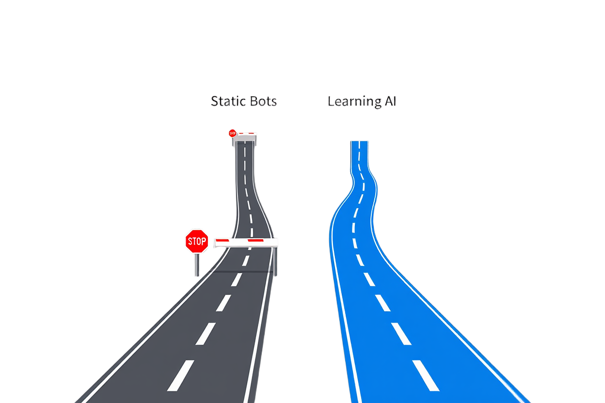 ai learning automation vs  basic ai bots